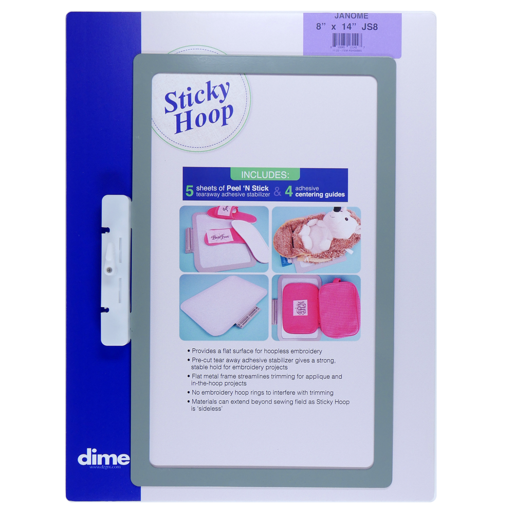 Sticky Hoop™ - Janome 8 x 14 w/ Sticky Stabilizer